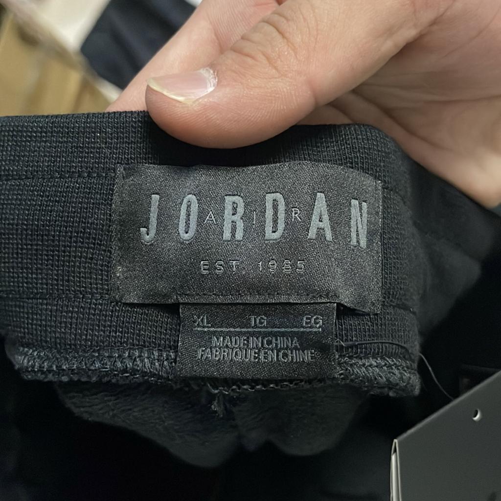 Jordan Sportswear Legacy Letter Logo Print Cuffed Knit Joggers Men Joggers Black BQ0196-010