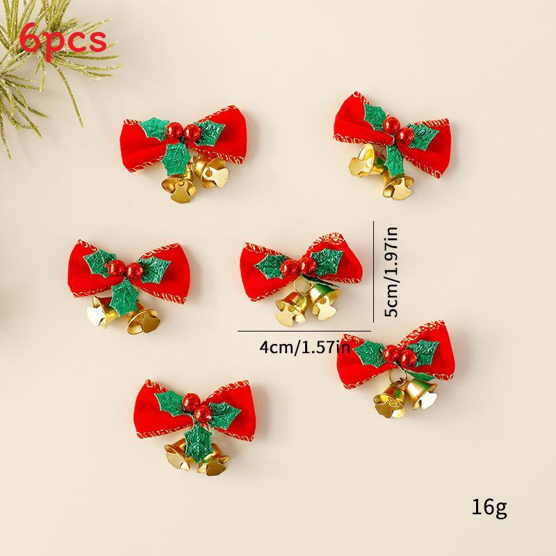 Christmas Mini Butterfly Bell Pendant Set Holiday Decoration Props For Festive Gift Present