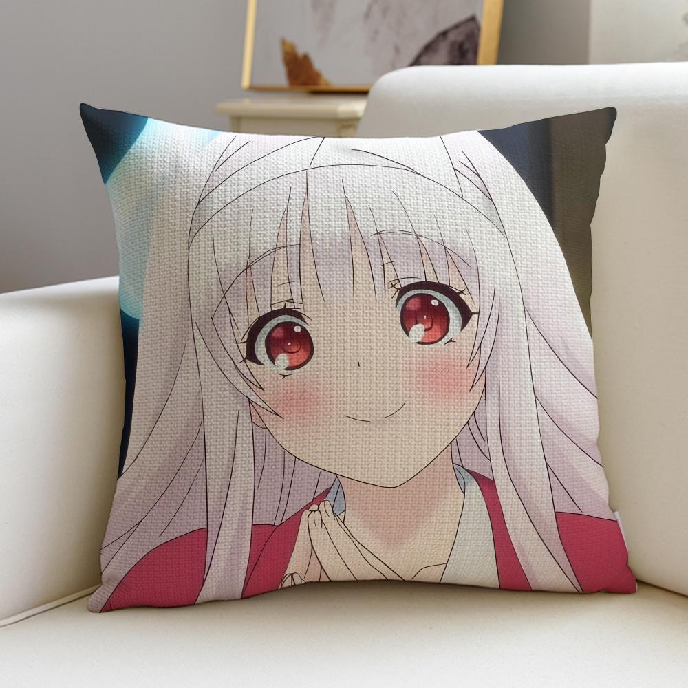 Yuuna and the Haunted Hot Springs Cushion Cover Breathable and skinfriendly linen pillowcase removable and washable cushion