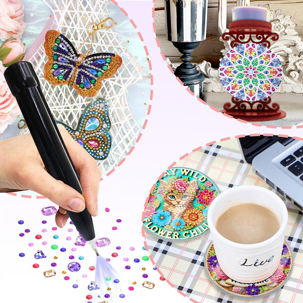 Vakuum Diamantkunst Penn Trådløs Diamantkunst Malepenn Diamantkunst Tilbehør for Voksne Gave til Diamantkunst Fans