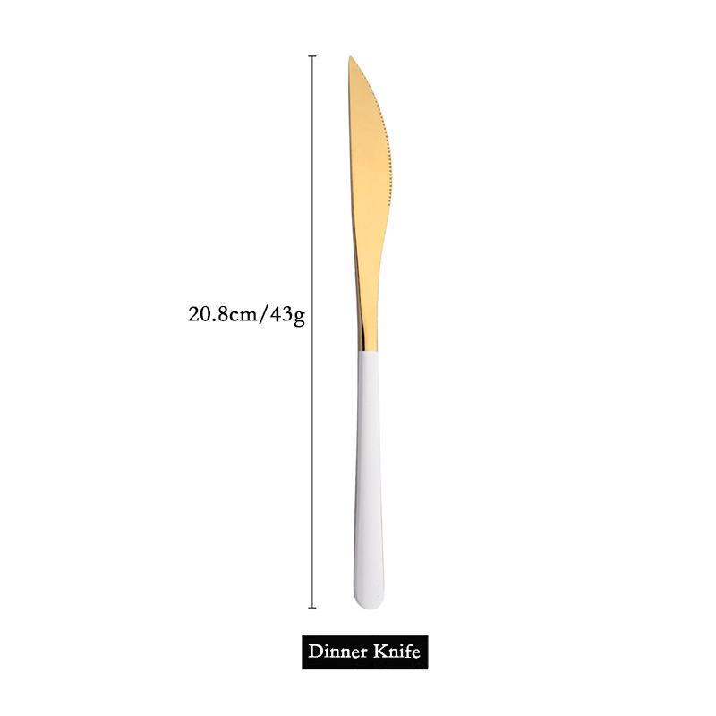 304 Stainless Steel Dinner Knife Cutlery Set 1Pcs Sharp Steak Knife Western Gold Knife Restaurant Table Knife Dinnerware Set