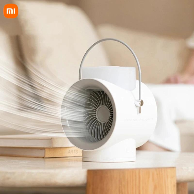 

Xiaomi Summer Многофункциональные приборы USB Перезаряжаемый настольный кондиционер Вентилятор водяного охлаждения со светодиодным увлажнителем