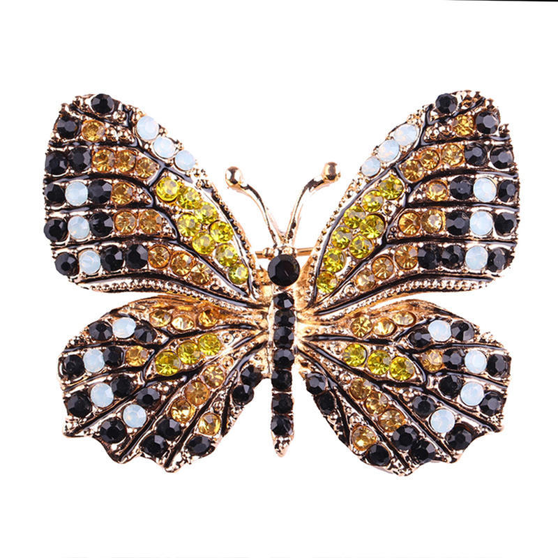 Butterfly Brooch Pin Gold Women Dress Wedding Bridal Brooch Pin