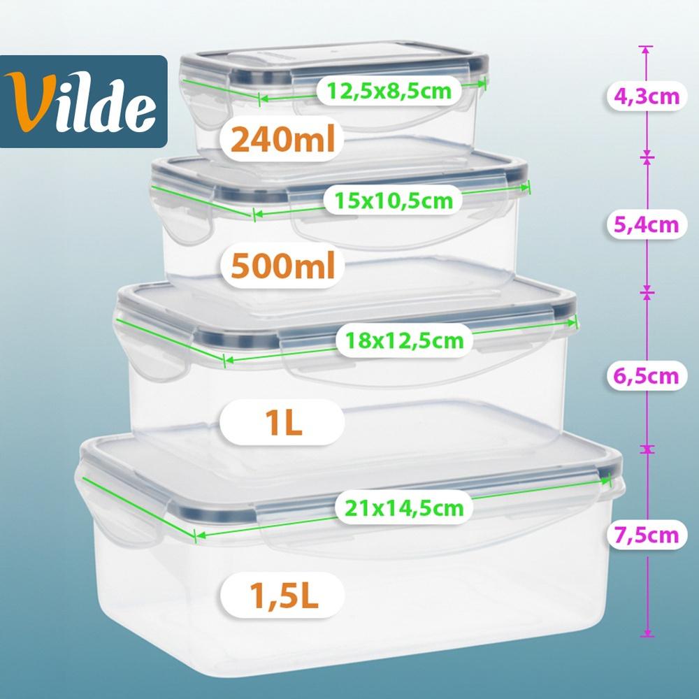 Food Containers With Lid And Seal 12 Pcs.