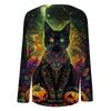 Women's Halloween Printed Round-neck Loose Long-sleeved Top