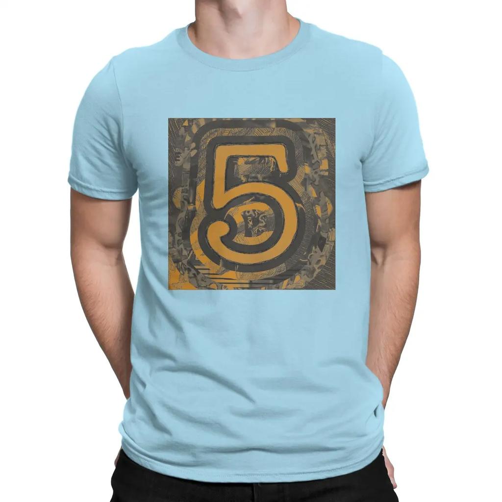 5 Music Fun T-Shirt for Men E-Ed Sheeran Novelty Cotton Tee Shirt Round Collar Short Sleeve T Shirts Original Clothing
