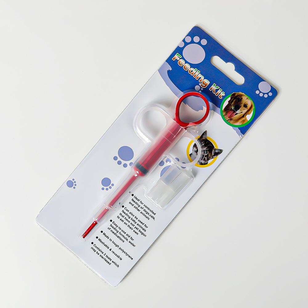 

Кормушка для лекарств для домашних животных, Силиконовый шприц-дозатор для таблеток для кошек, собак, щенков, Набор с мягкими наконечниками, Контрольный стержень для таблеток для щенков