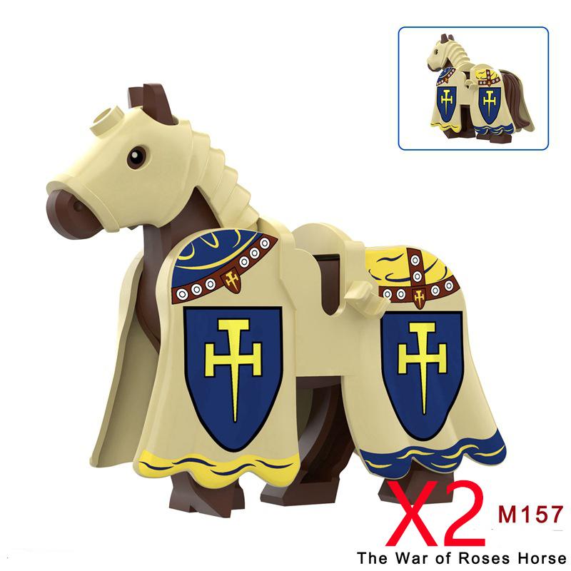 Military Building Blocks Medieval Solider Figures Knights of Jerusalem Crusades The War of Roses Legion War-horse Weapons Shield