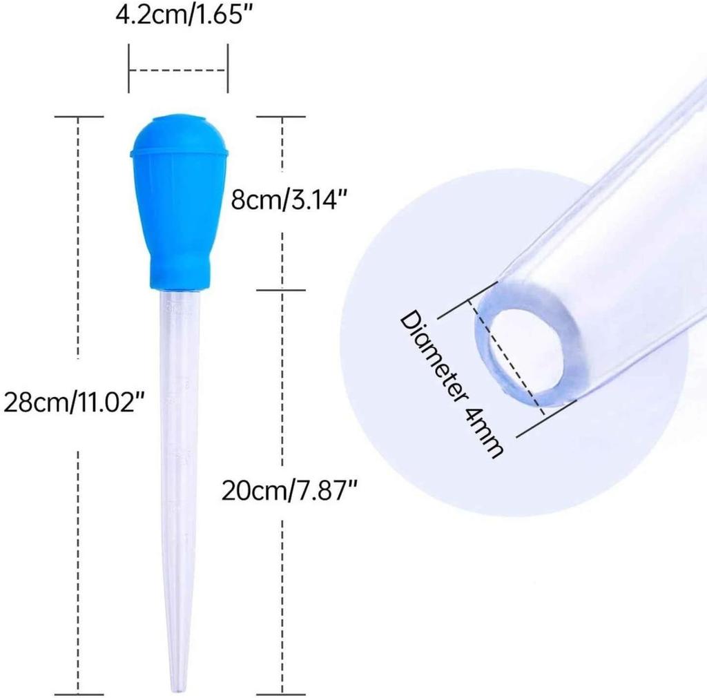 Manual Aquarium Gravel Cleaning Straw Fish Tank Water Changer Aquarium Clean Pipette Dropper Waste Remover with Extension Tube