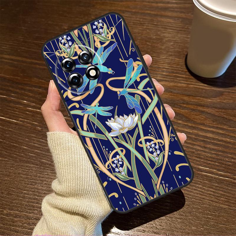 Dragonfly Pattern For OnePlus 15 13 12 11 15R 13R 12R 8T 10T 13T Case For OnePlus Nord 5 CE 2 3 4 Lite N20 N30