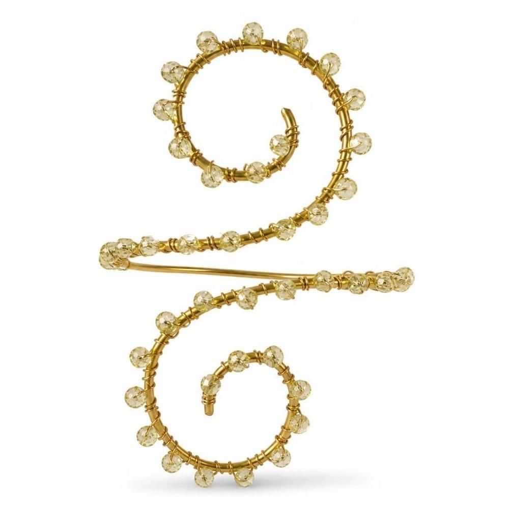 Adjustable Wire Wrapped Bracelet Rhinestone Spiral Arm Jewelry New Adjustable Armlet Women