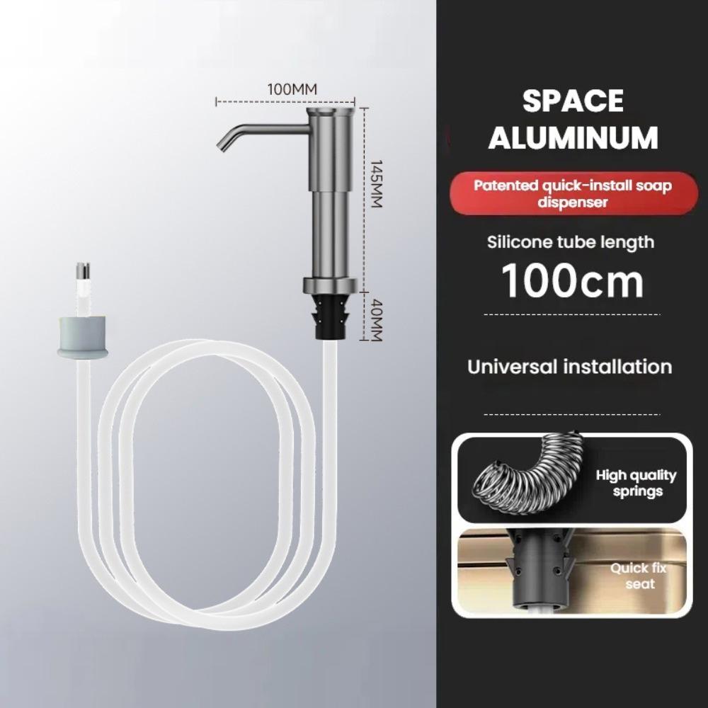 Hand Pressure Pump Soap Dispenser Silicone Extension Tube Countertop Soap Dispenser  Bathroom Use