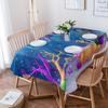 Ocean Turtle Seahorse Coral Cartoon Tablecloth Holiday Decor Waterproof Rectangular Tablecloths Wedding Decor Table Cover