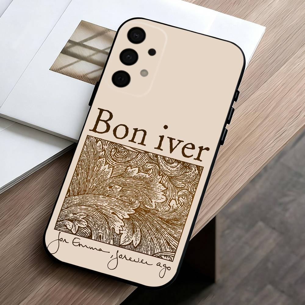 

Atmospheric Band B-Bon I-Iver Phone Case For Samsung Galaxy A73,A72,A71,A70,A53,A52,A51,Others Soft Black Cover Samsung a72