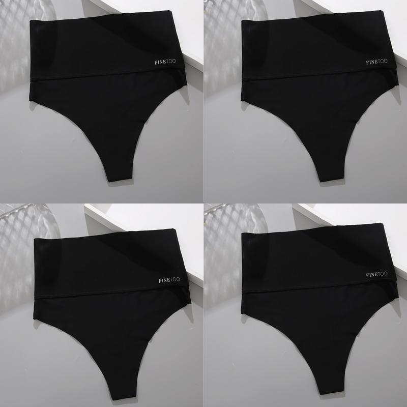 

FINETOO 4PCS Нижнее белье Корректирующее белье Трусики Bodyshaper Высокая талия Бесшовные стринги Женские трусики Нижнее белье Антибактериальное Женское L&SET
