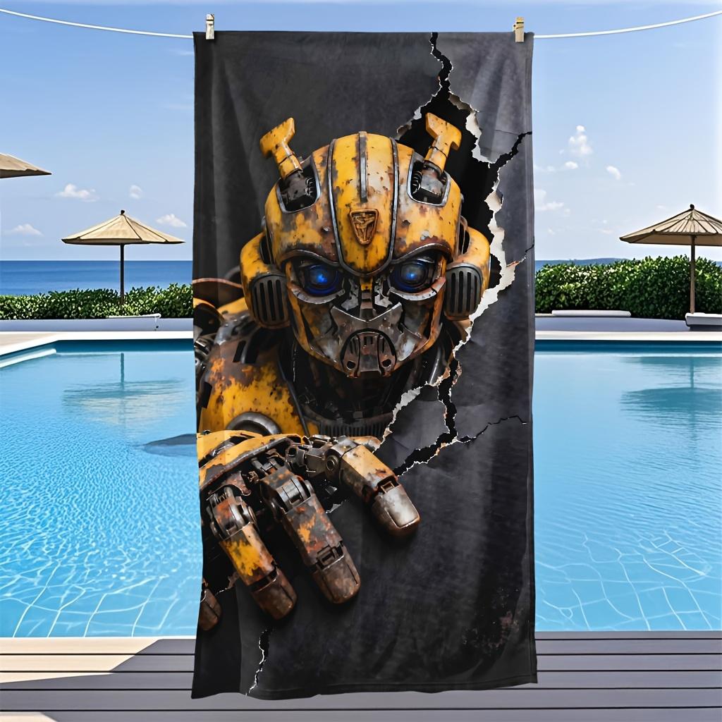 1pc Transformers: Bumblebee Breakout Beach Towel, Quick-Dry Summer Beach Essential for Bedroom, Bath, Beach,Swimming, Party Gift