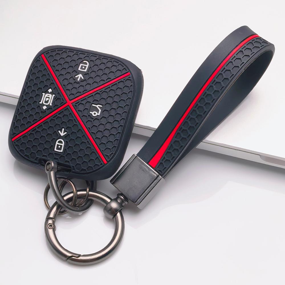 Honeycomb Car Key Cover for Zeekr Zeekr 001 Zeekr 009 Zeekr X Zeekr 007 with Keychain Honeycomb Texture Wear Resistant Key Fob Protector