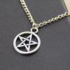 Women Men Round Hollow Star Pentagram Pendant Necklace Xmas Gift Cool