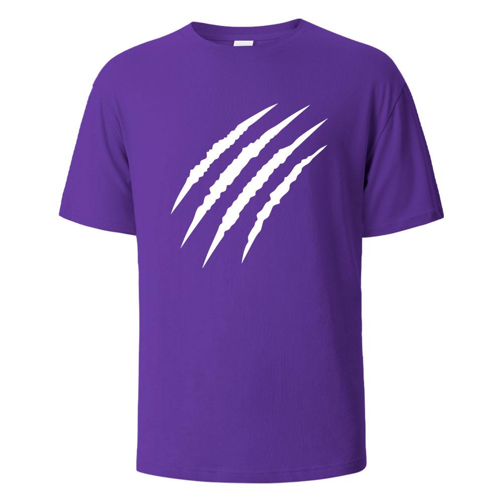 Claw Marks Simplicity Graphic TShirts Summer Breathable Comfortable Pure Cotton Tops For Men Women Oneck Oversize Men Clothing