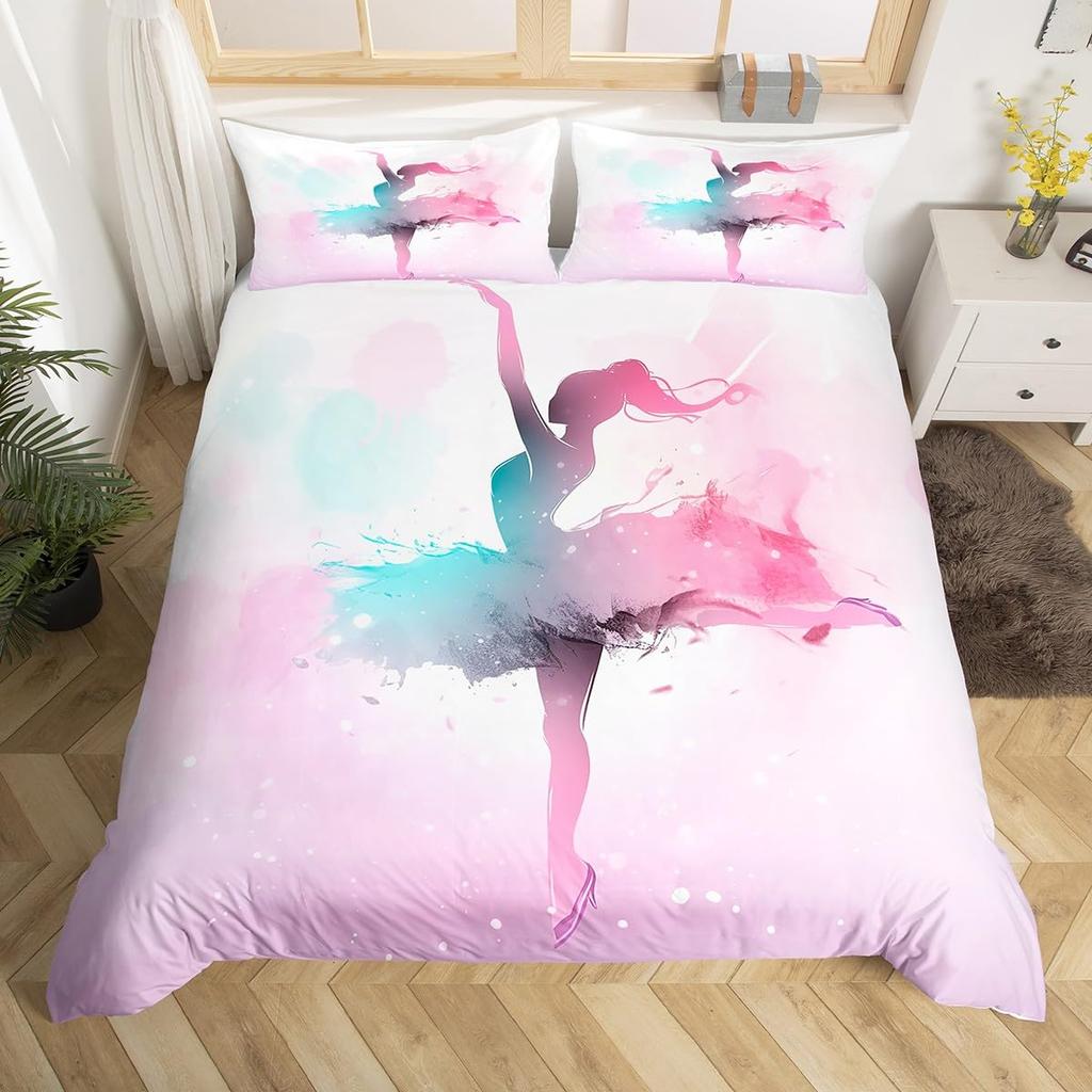 Dancing Duvet Cover Sets for Kids Women Queen Size Lightweight Quilt Covers Room Decor Dancing Lovers Bedding Sets No Comforter