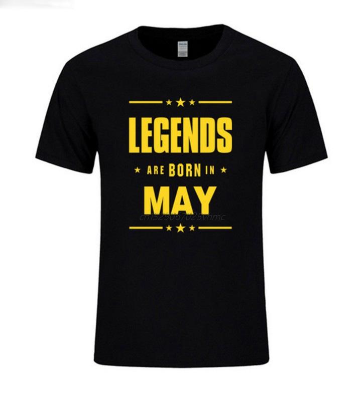 Unisexs Print TShirt LEGENDS BORN IN MAY Unisexs Fashion T Shirt Cool Tops Short Sleeve Hipster Tees Fashion Clothing