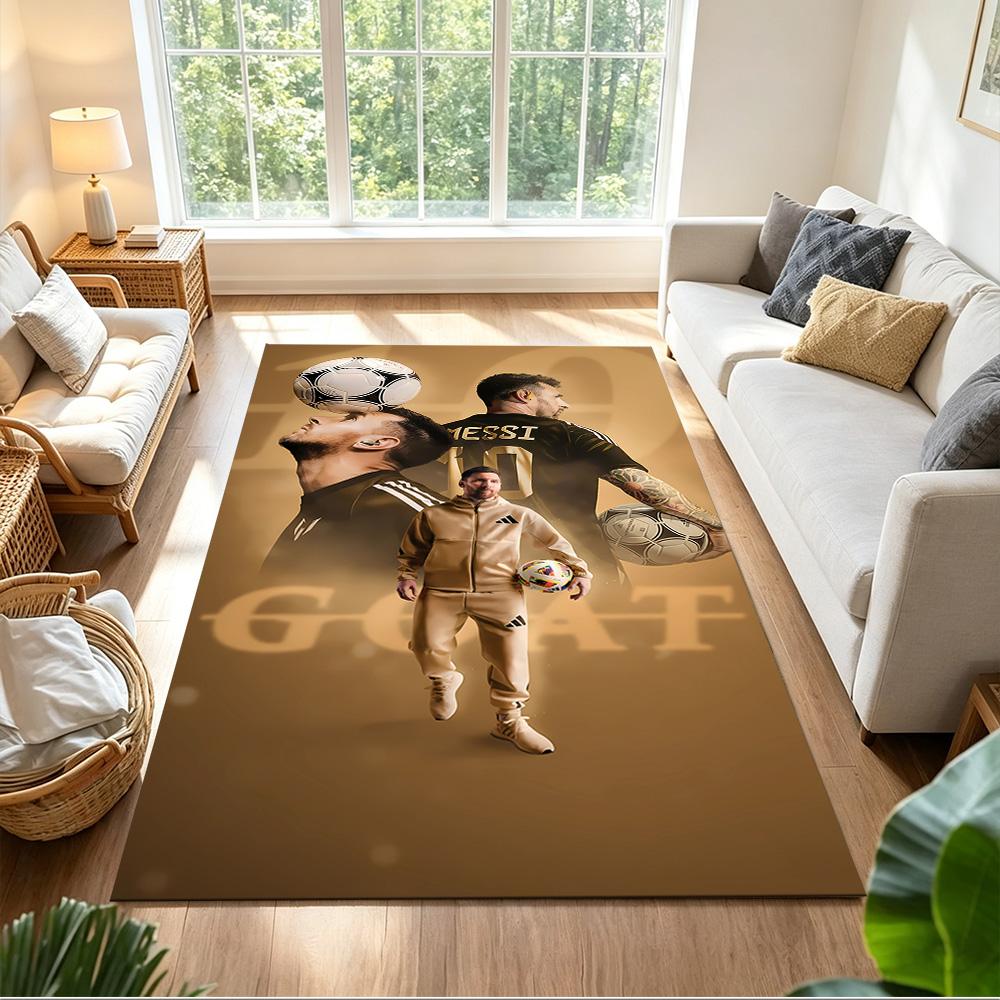 Soccer Player Action Floor Mat Design for Foyer Hallway Study room Dormitory Antislip Carpet Decorate Offices Perfect Gift for Women/Men