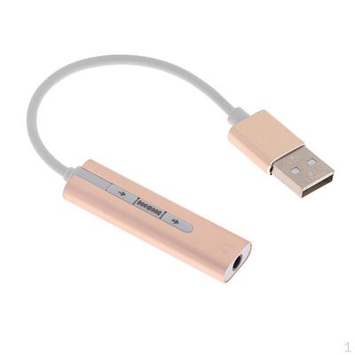USB To 3.5mm Mic Headphone Stereo Headset Audio Adapter