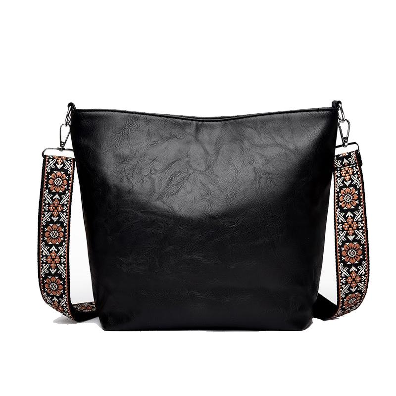 Borsa a Spalla in Pelle Ricamata con Cervo Vintage per Donna - Borsa a Tracolla Tote Bohemienne con Tracolla Etnica, Borsa a Mano Moda Retro