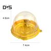 Super Wind 50Pcs Cupcake Container Disposable Food Grade Plastic Single Compartment Cupcake Carrier Holder Box for Wedding
