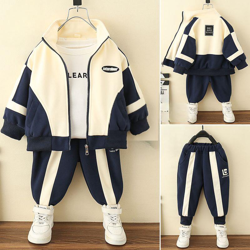 Children's Spring and Autumn  Clothing Set  Season Boys and Babies Casual Jackets and Pants 2-piece Set Korean Sportswear