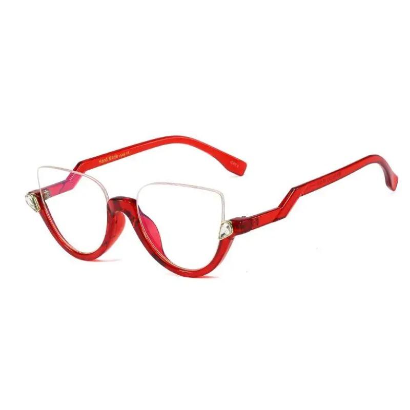 Luxury Cat Eye Reading Glasses Women Anti Blue Light Prescription Farsightedness Wearglass +1.5 +2.5 +6
