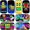 Rolig Tecknad Geometry Dash Pennskrin Sminklåda Pennfodral med Stor Kapacitet Elev Skolmaterial Stationeryväska Barnpresenter