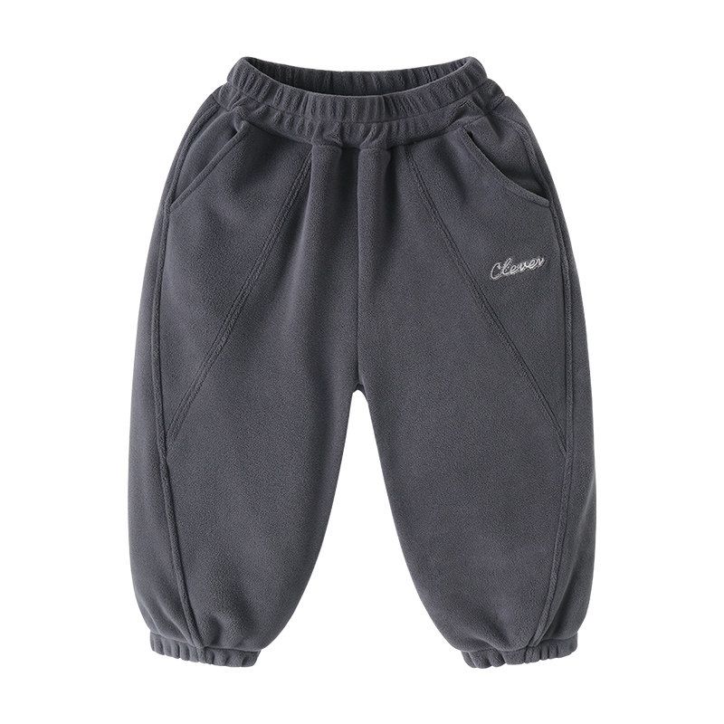 Style Boys' Pants with Fleece, Winter Clothing for Girls, Integrated Fleece Cotton Pants, Thickened Sweatpants, Ollie Fleece Children's Clothing