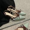 With Skirt Cheongsam Bag Head Sandals Women's Summer New Chinese Fairy Beautiful Stiletto High Heels