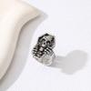 New Vintage Skull Ring Men's Hip Hop Punk Style Zinc Alloy Jewelry
