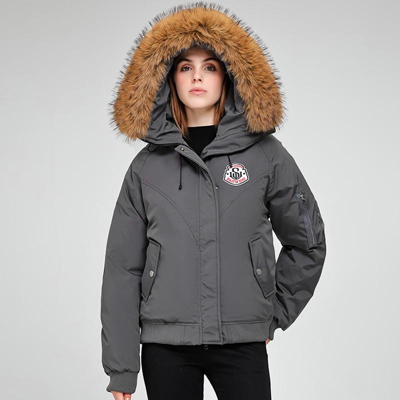 Fashion Women's Winter Jackets Hooded Faux Fur Collar Casual Parka Female Long Sleeve Warm Coat