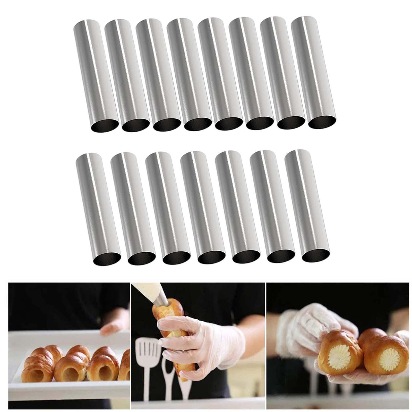 15 Pieces Cannoli Form Tubes Cream Pastry Utensils Cannoli Tubes for Making Butter Pastry Desserts