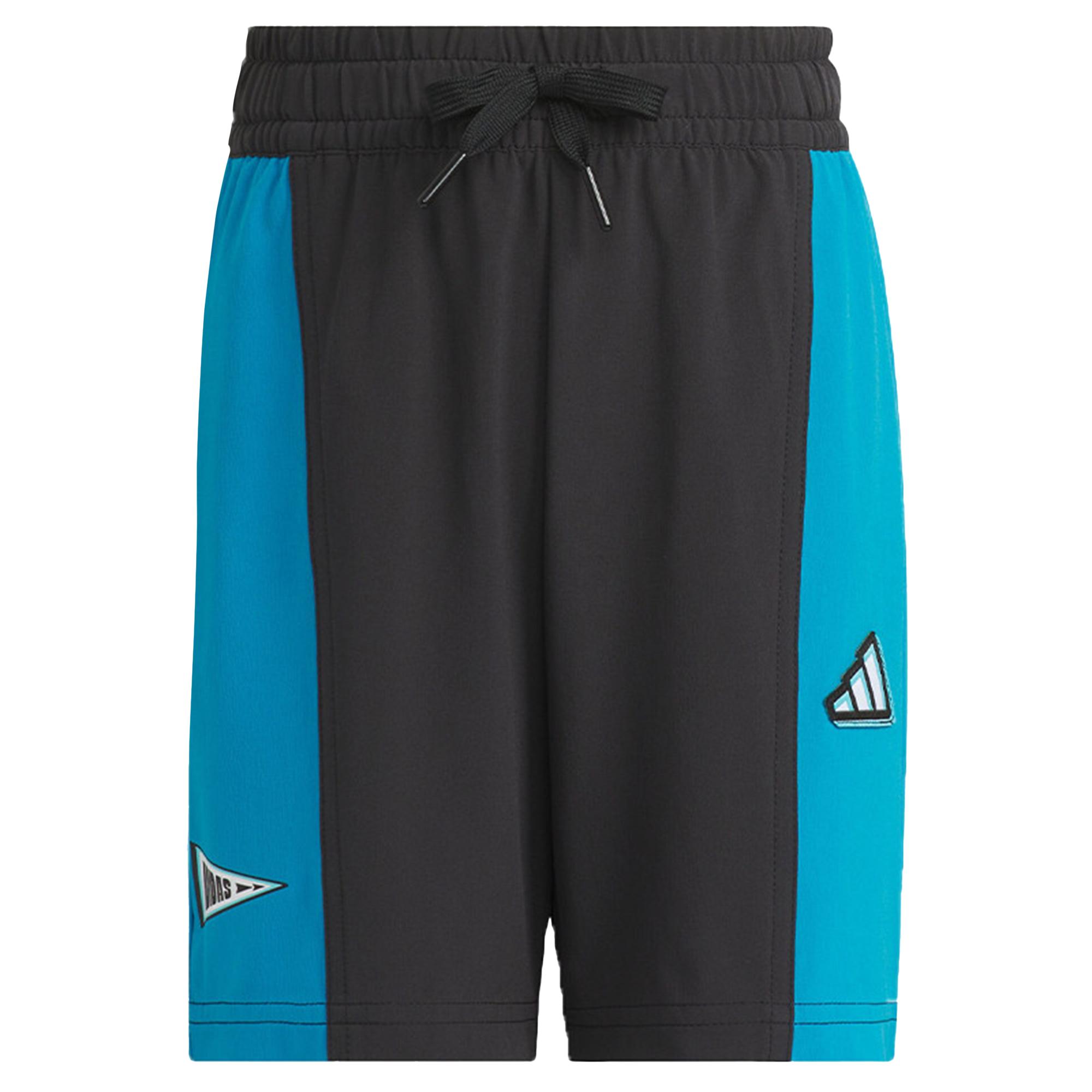 

Adidas SS25 Shorts Children Aged 3 7 Years Old Black/Blue JM3434 104