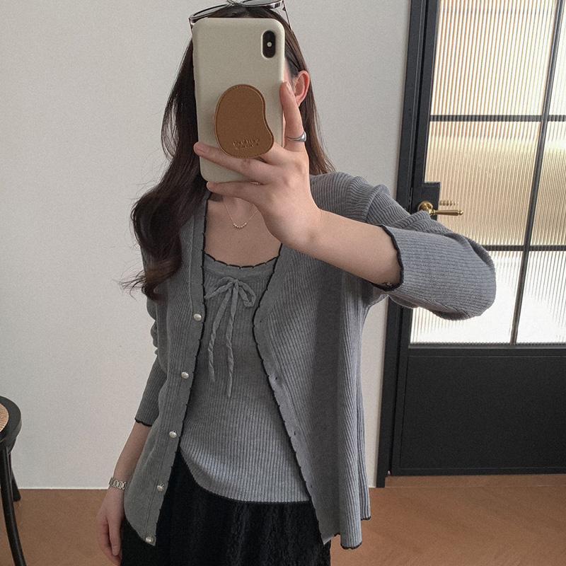 Women's Lightweight 50% Wool 50% Mulberry Silk Cardigan - 4-Season Versatile Knitwear for All-Year Comfort & Style