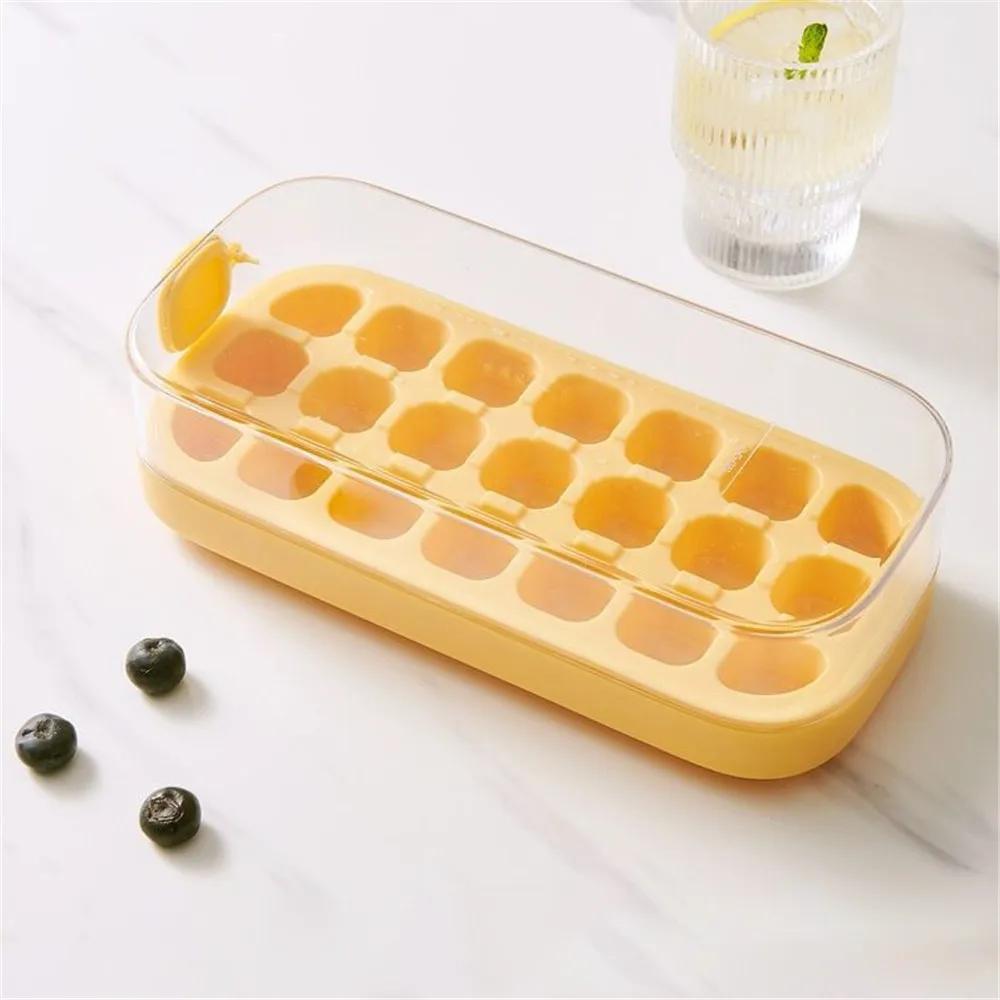 21 Grid Fully Sealed Non-contact Ice Cube Mold Maker Ice Tray Kitchen Gadgets Silicone Mold