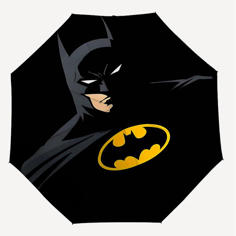 1PC Warner Batman Logo Automatic Open/Close Umbrella with Windproof, 71-Rib Sturdy Canopy, Durable Ribs1288A