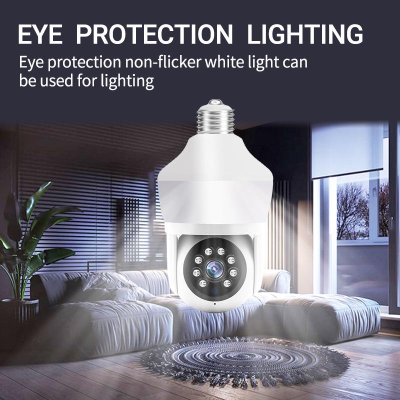 Smart Surveillance Bulb Camera with HD Night Vision and Full-Color Mobile Monitoring