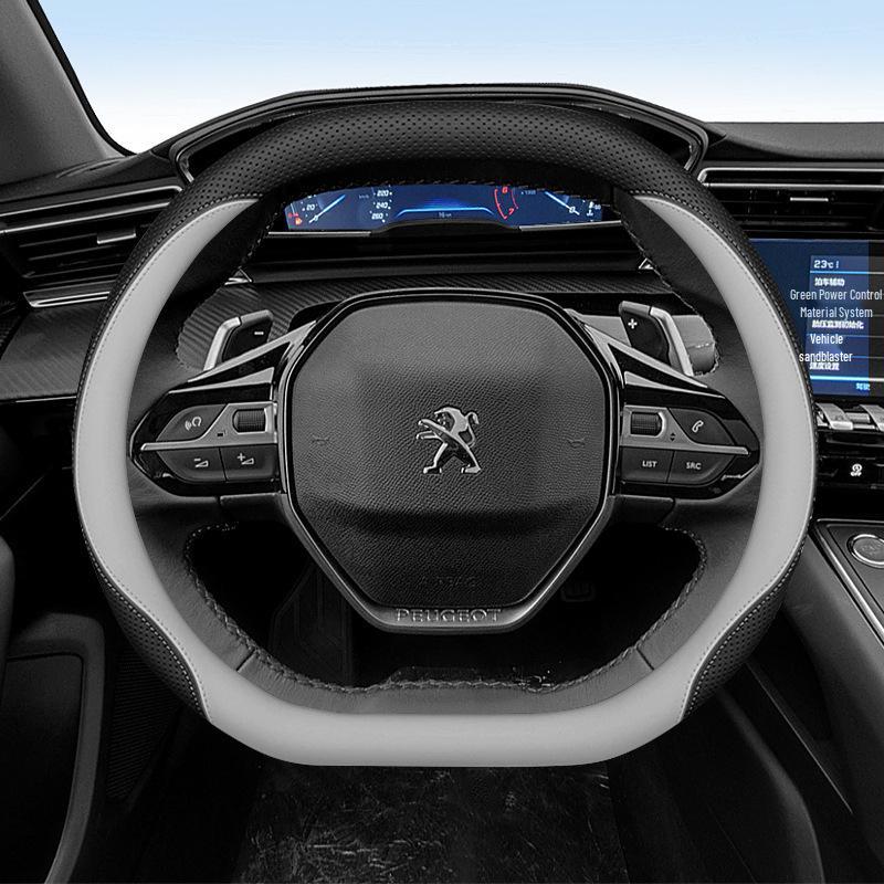 Capa de Volante para Peugeot 408X, 308, 301, 508, 3008: Ultra-Fino, Antiderrapante, Para Todas as Estações