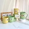 3D Cartoon Mouthwash Cups for Home Use, High Beauty Coffee Cup with Handle, Student Couple Toothbrushing Cup,Christmas Gift