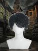New Black Rain Silk Wig Synthetic Shiny Short Hair for Men Daily Costume Party Halloween Gifts
