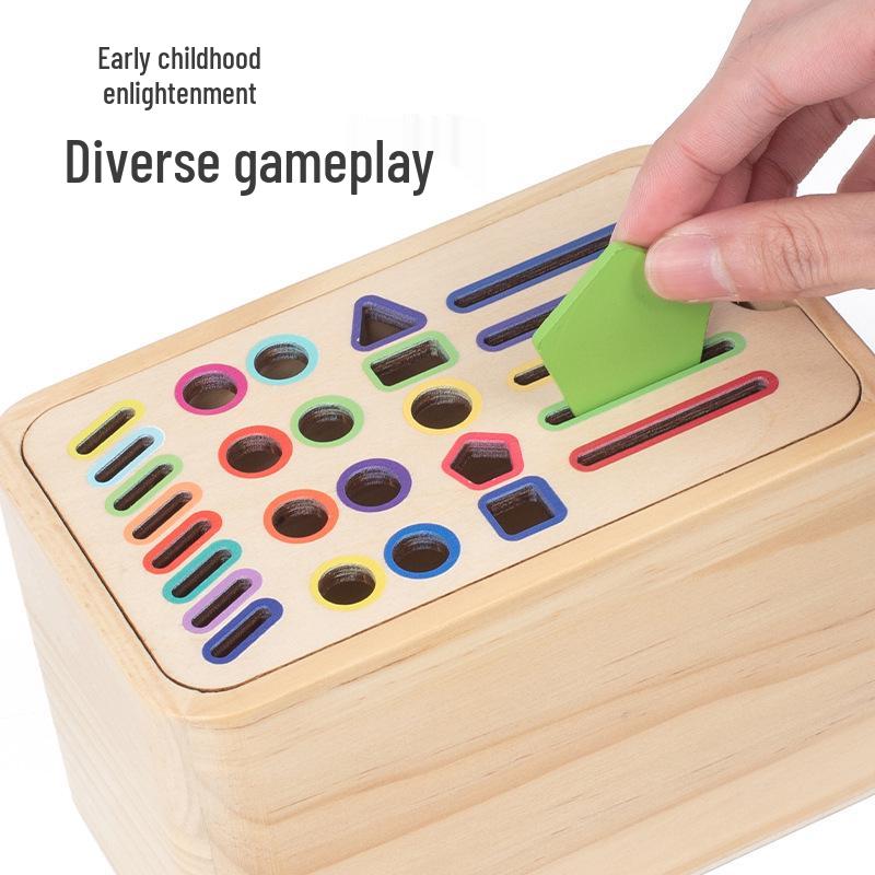 Multifunctional Montessori Wooden Sorting Box for Early Childhood Education