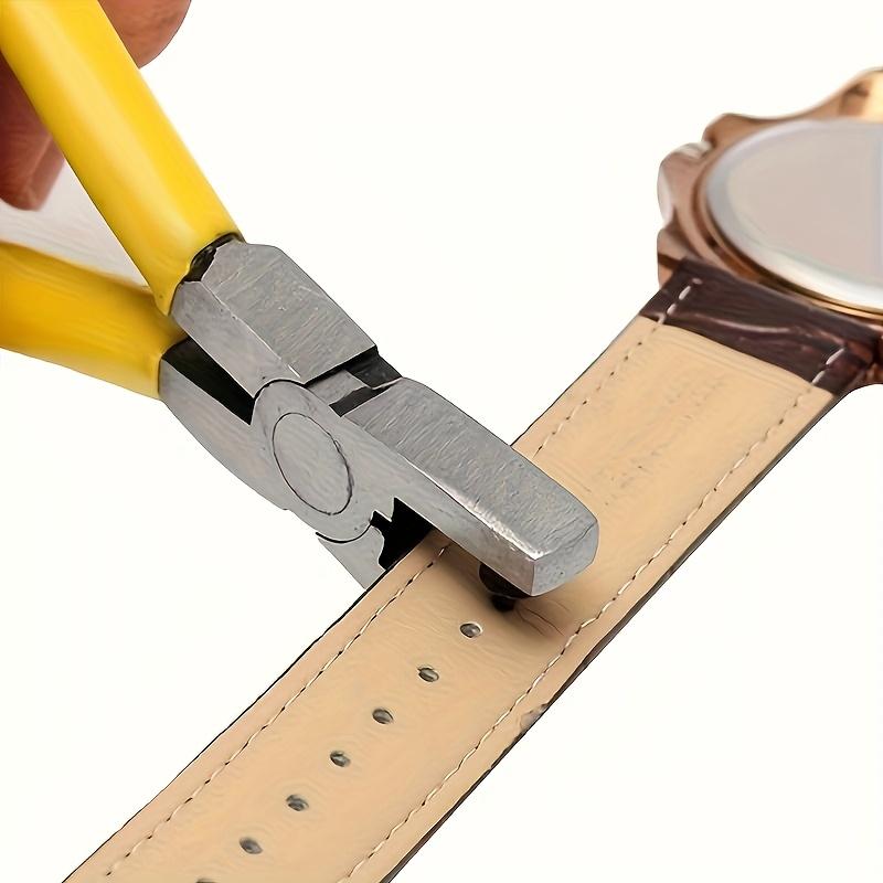 Precision 2mm Multi-Function Punch Pliers for Watches, Belts, Shoelaces & Sandals - Durable Carbon Steel Craft Tool belt puncher