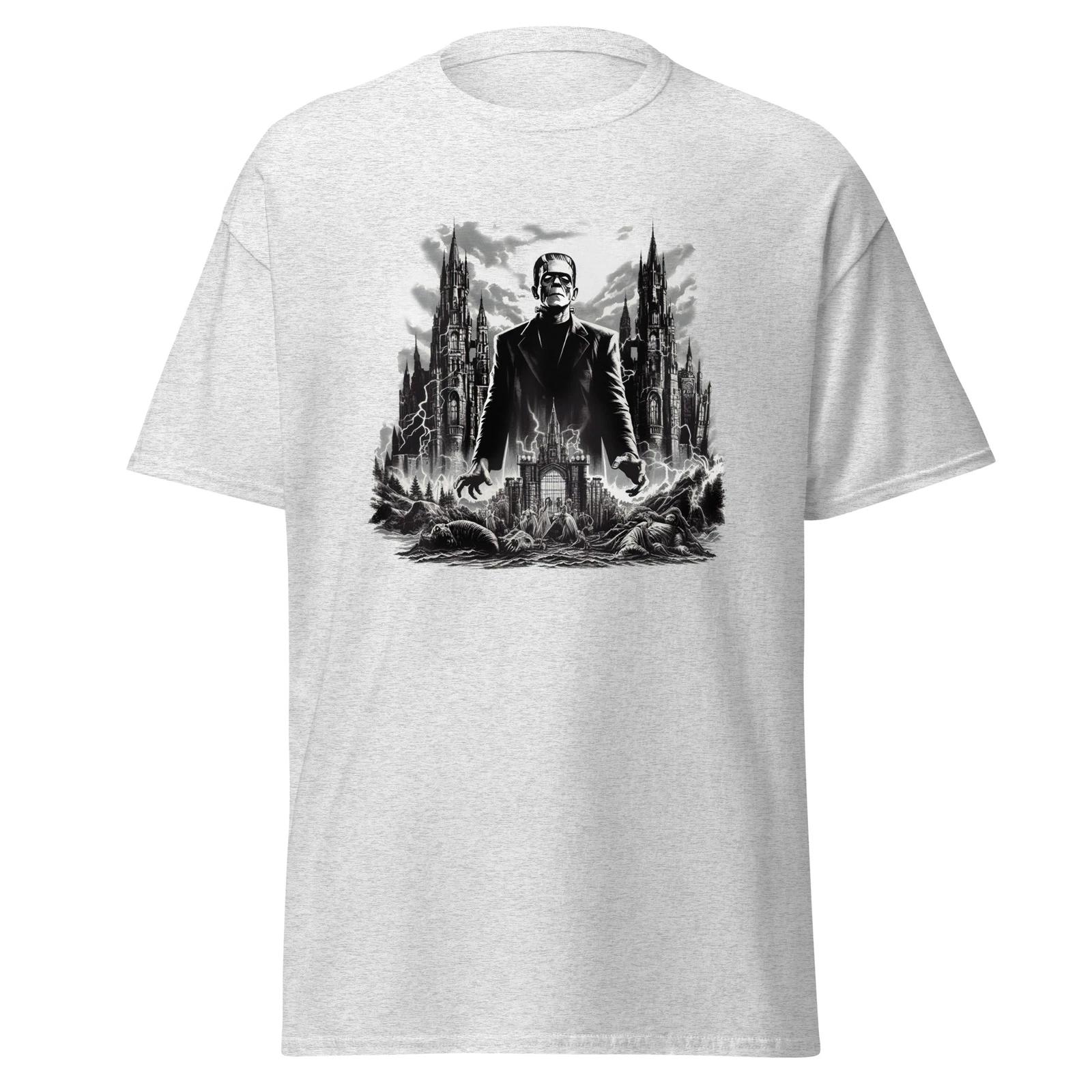 Men s and Women s T-shirts Frankenstein s Castle T-Shirt - Embrace the Gothic Legacy XXXL