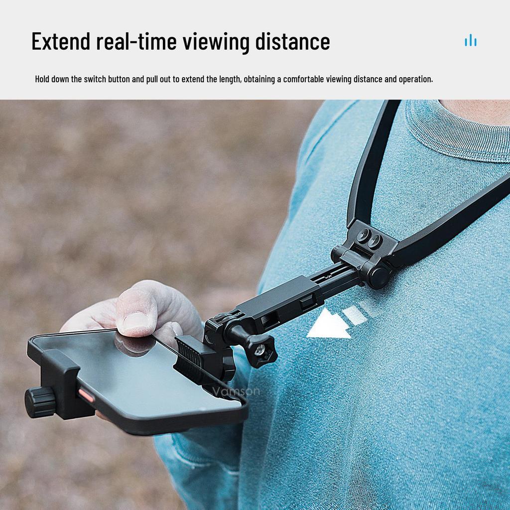 Vamson Chest-Mounted Phone Holder for First-Person View Live Streaming and Outdoor Activities