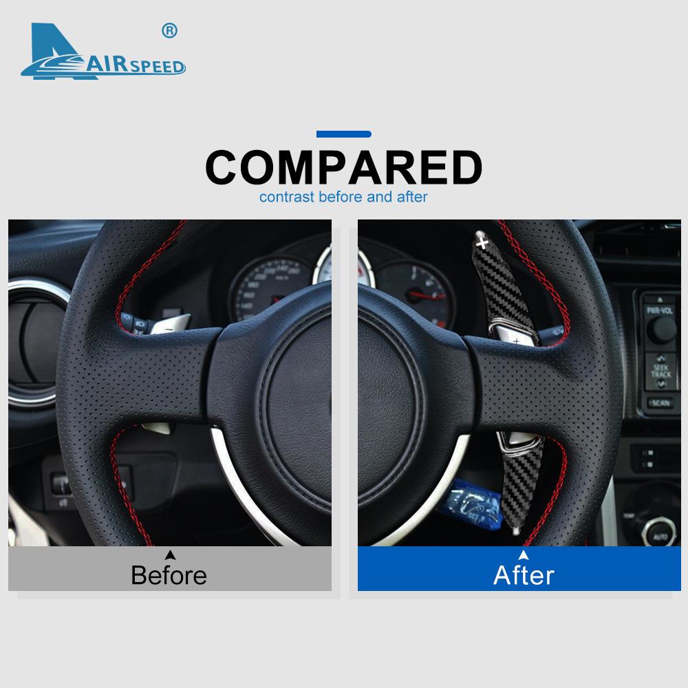 Real Hard Carbon Fiber for Subaru XV BRZ Forester Impreza Outback Legacy Toyota 86 Steering Wheel Paddle Shifter Sticker